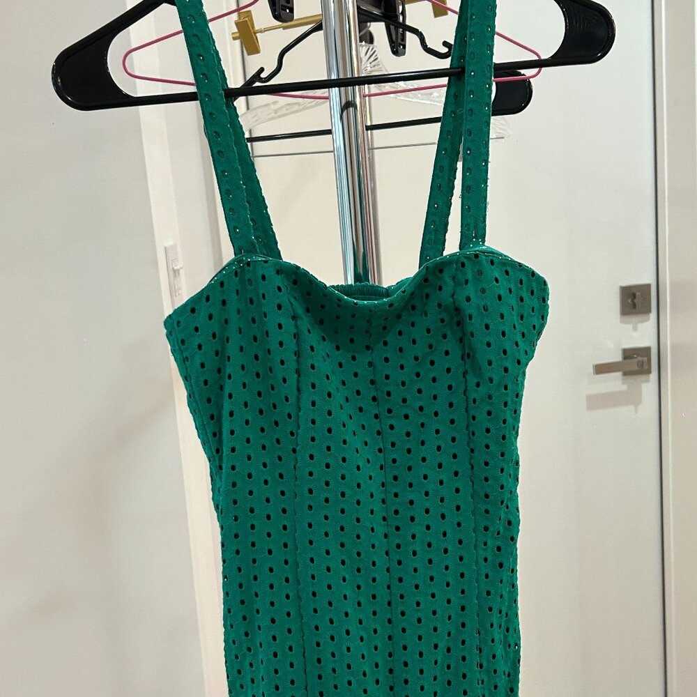 Green Maeve Lelia Anthropologie Eyelet Midi Dress - Picture 6 of 6